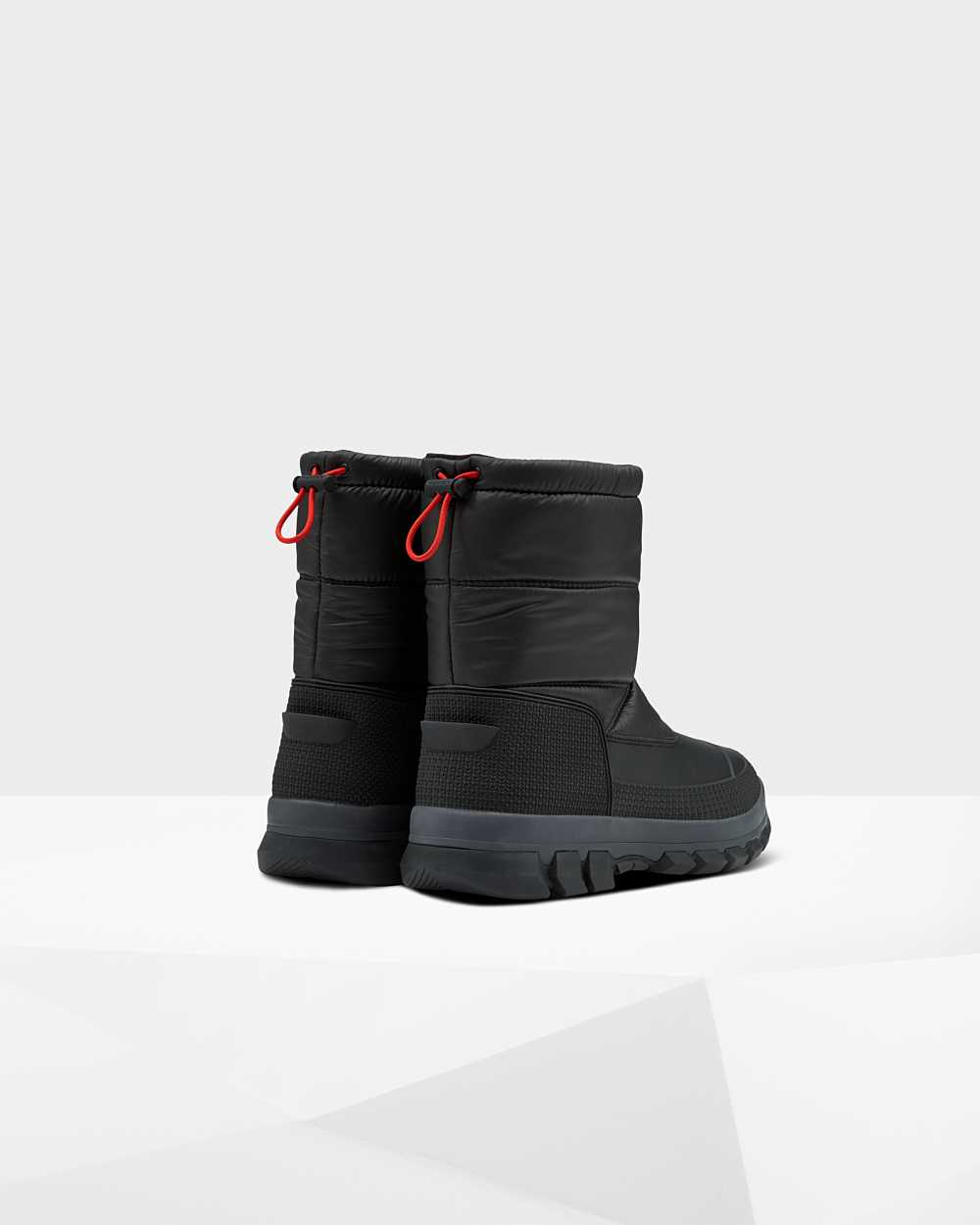 Hunter Original Insulated Short Men's Snow Boots NZ-94950D Black